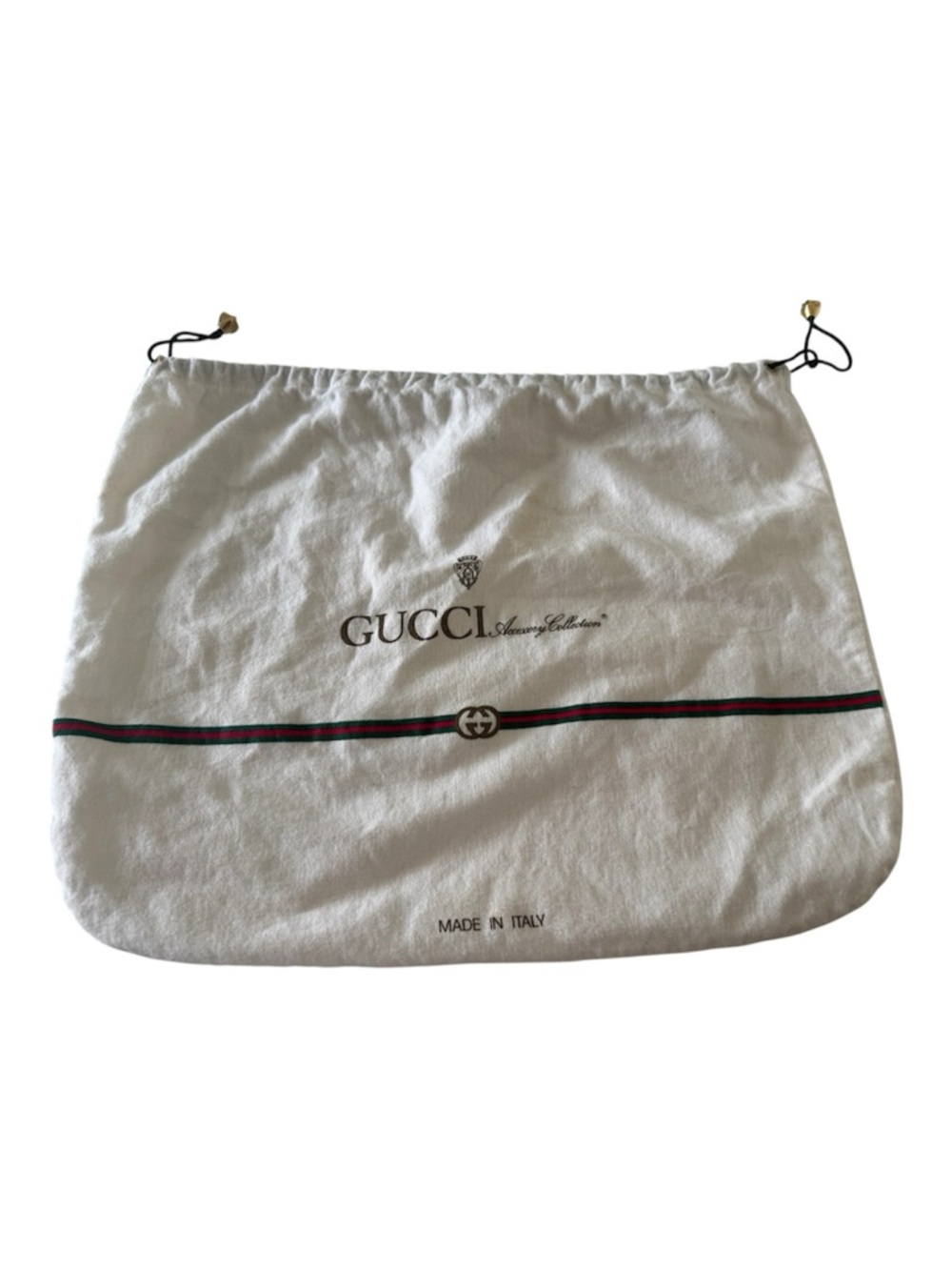 Gucci Vintage White Felted Dust Bag for Purses and Handbags